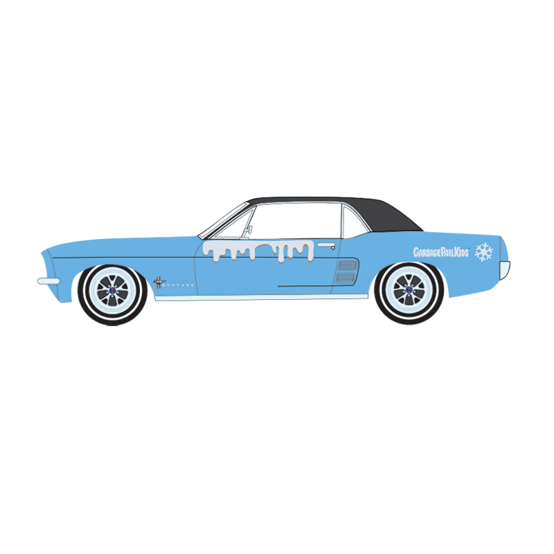 Mustang Coupe with Trunk Ski Rack and Skis