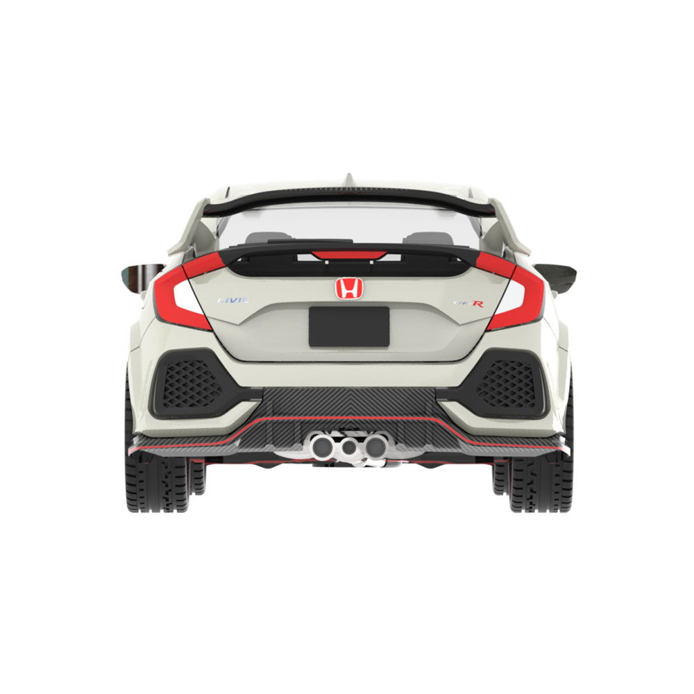 本田思域Type-R（FK8）定制轮毂与碳纤维引擎盖——冠军白