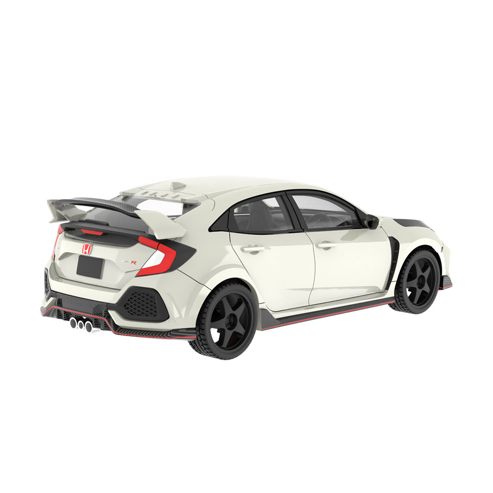 本田思域Type-R（FK8）定制轮毂与碳纤维引擎盖——冠军白