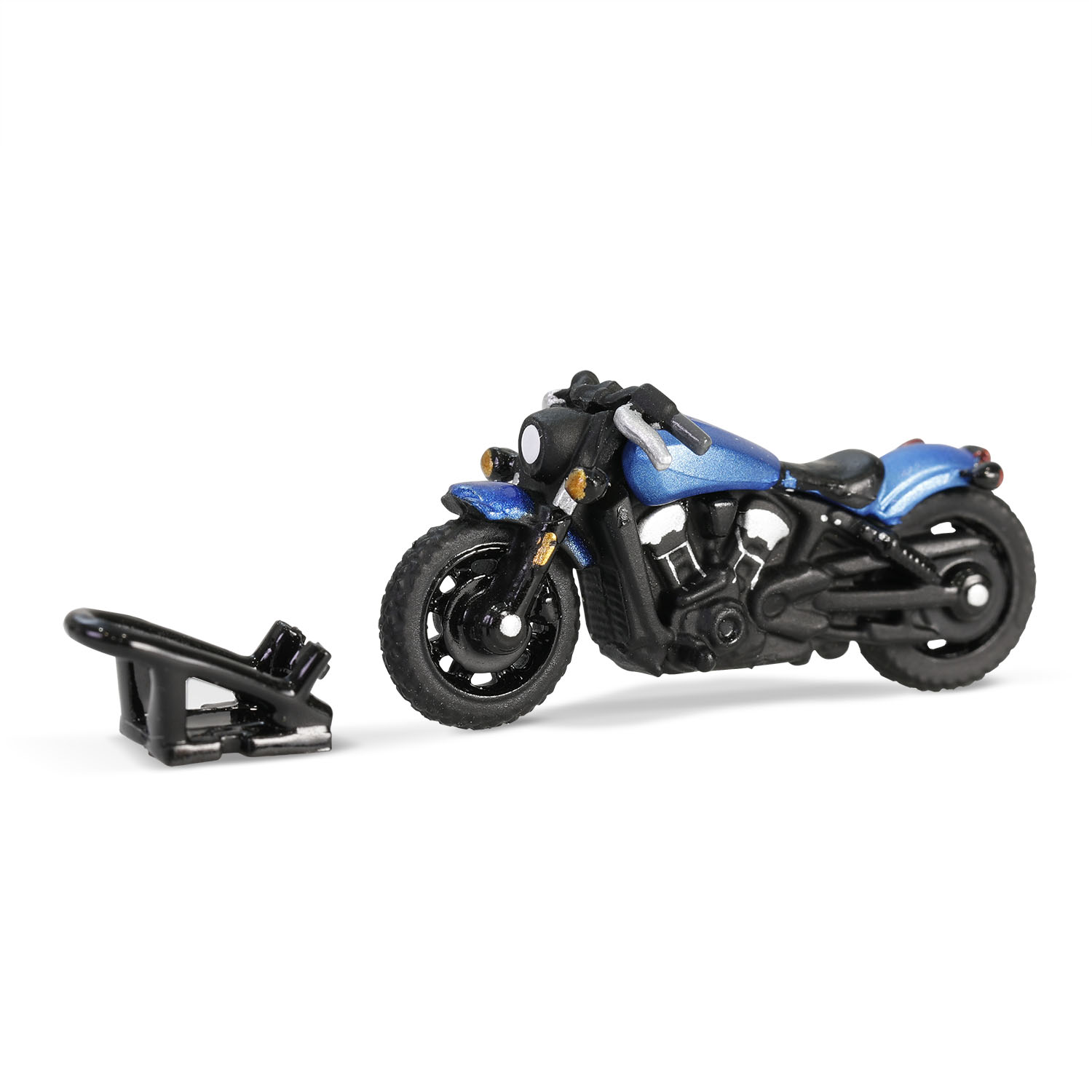 烈马黑钻探险版 (极速金属蓝)配多功能工具拖车&越野摩托车