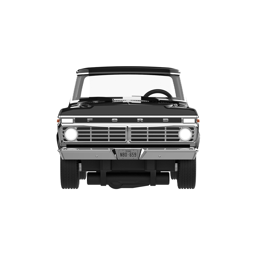 F-100带货箱盖 – 黑色车身配自由条纹拉花