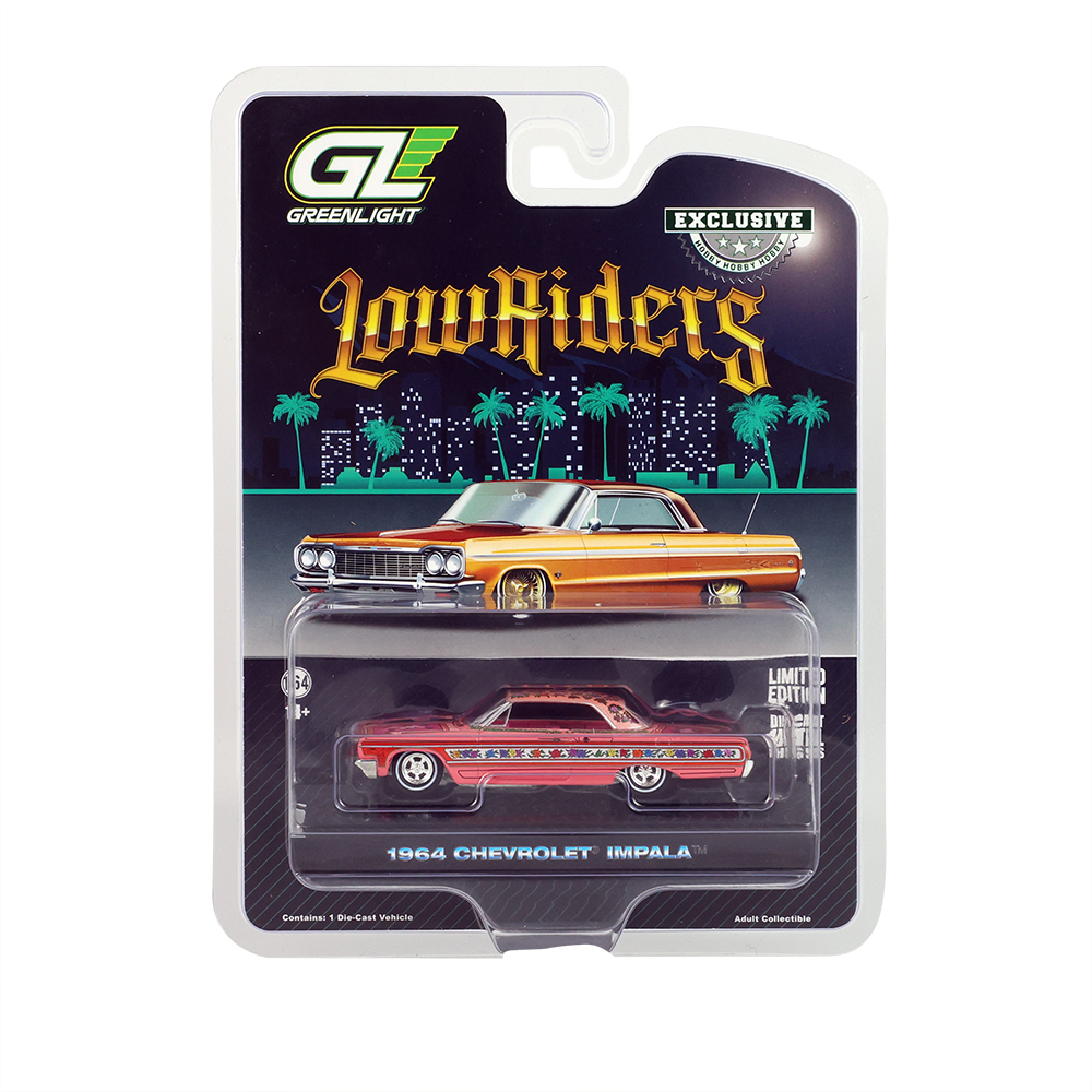 加州低底盘车系列1 - 1964款雪佛兰英帕拉低底盘车 - 粉红色配玫瑰