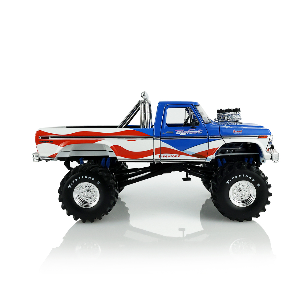 大脚怪 #1 - 1979 福特 F-250 怪兽卡车美国 250 周年纪念版，附 1:18 比例鲍勃·钱德勒站立人偶