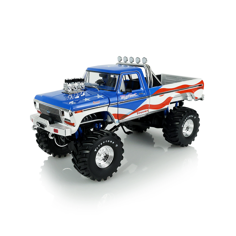 大脚怪 #1 - 1979 福特 F-250 怪兽卡车美国 250 周年纪念版，附 1:18 比例鲍勃·钱德勒站立人偶