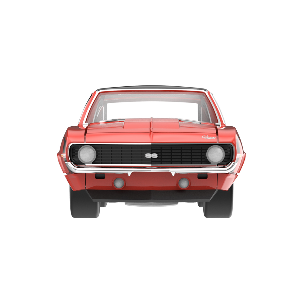 1969年雪佛兰Camaro SS 396 Restomod改装车 - 亮橙色车身搭配定制轮毂