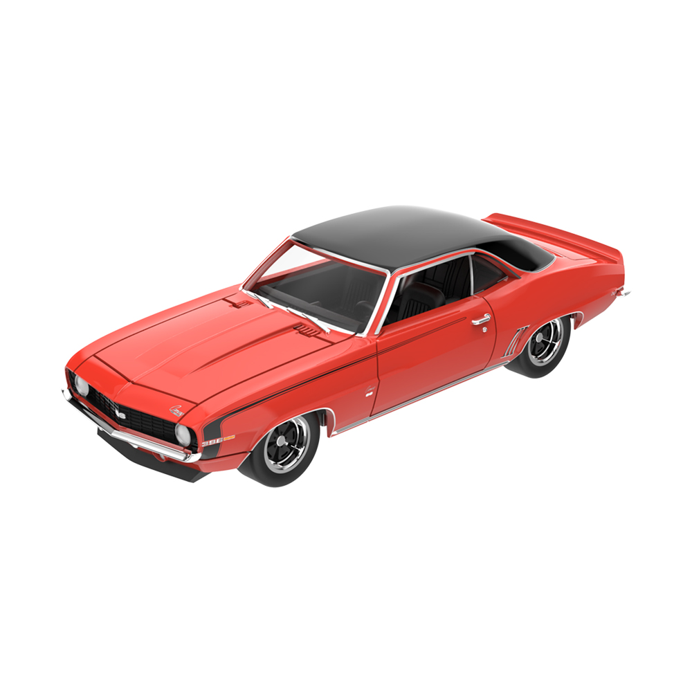 1969年雪佛兰Camaro SS 396 Restomod改装车 - 亮橙色车身搭配定制轮毂