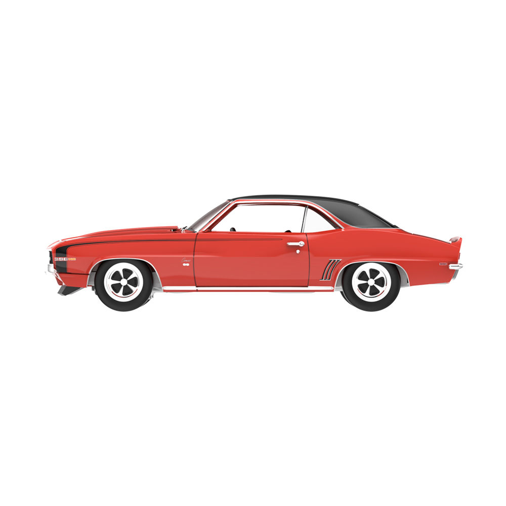 1969年雪佛兰Camaro SS 396 Restomod改装车 - 亮橙色车身搭配定制轮毂