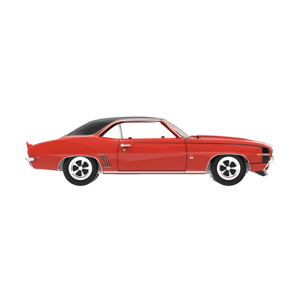 1969年雪佛兰Camaro SS 396 Restomod改装车 - 亮橙色车身搭配定制轮毂