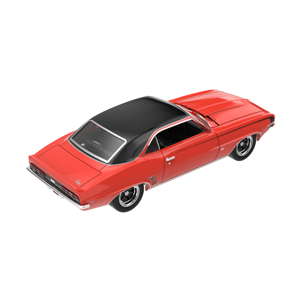 1969年雪佛兰Camaro SS 396 Restomod改装车 - 亮橙色车身搭配定制轮毂
