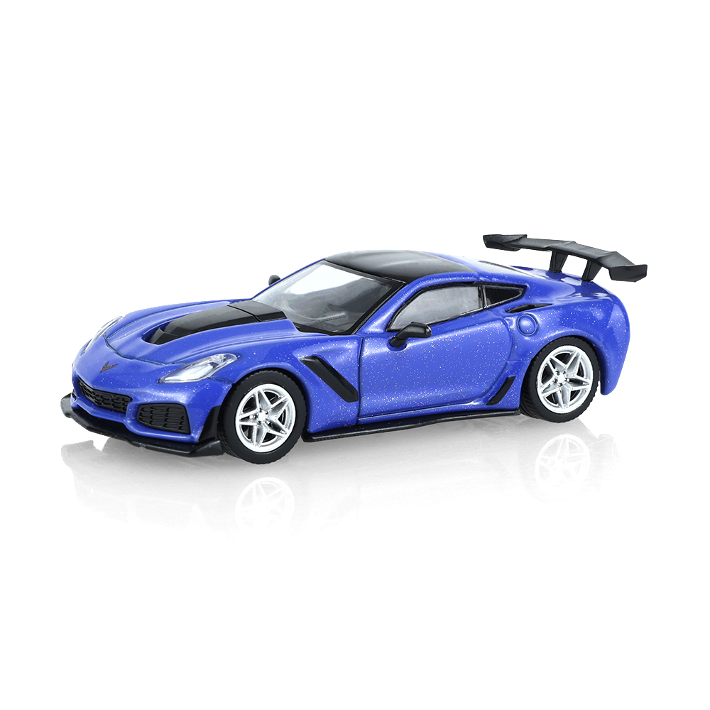 2019款雪佛兰克尔维特C7 ZR1 - 拉古纳蓝，定制轮毂